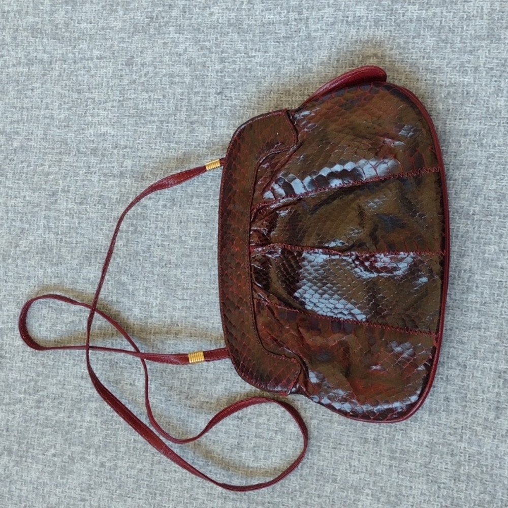 FOURNIER VINTAGE BAG IN SNAKE EMBOSSED LEATHER